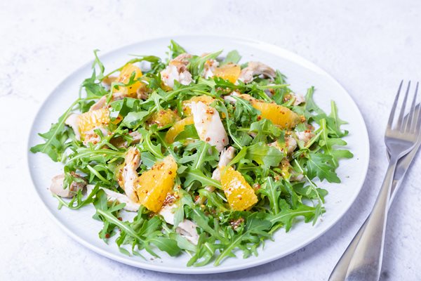 Smoked Turkey and Arugula Salad