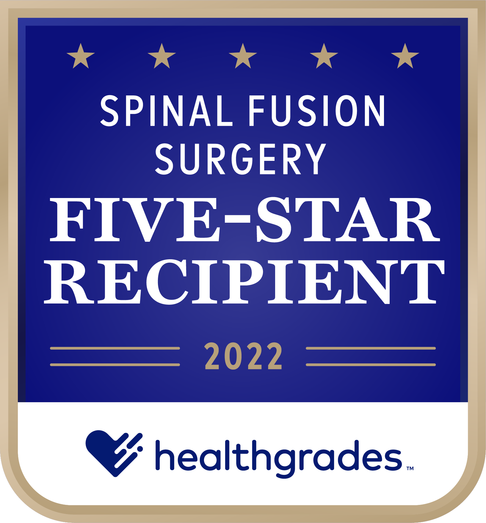 Healthgrades® Five-Star Recipient for Spinal Fusion Surgery in 2022