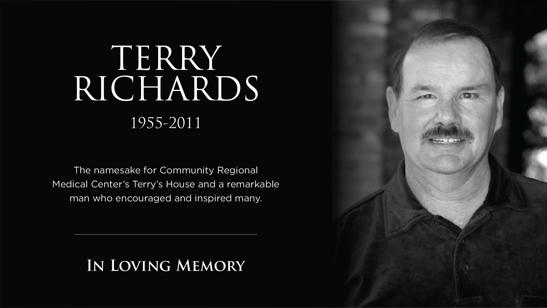 A memorial photo of Terry Richards