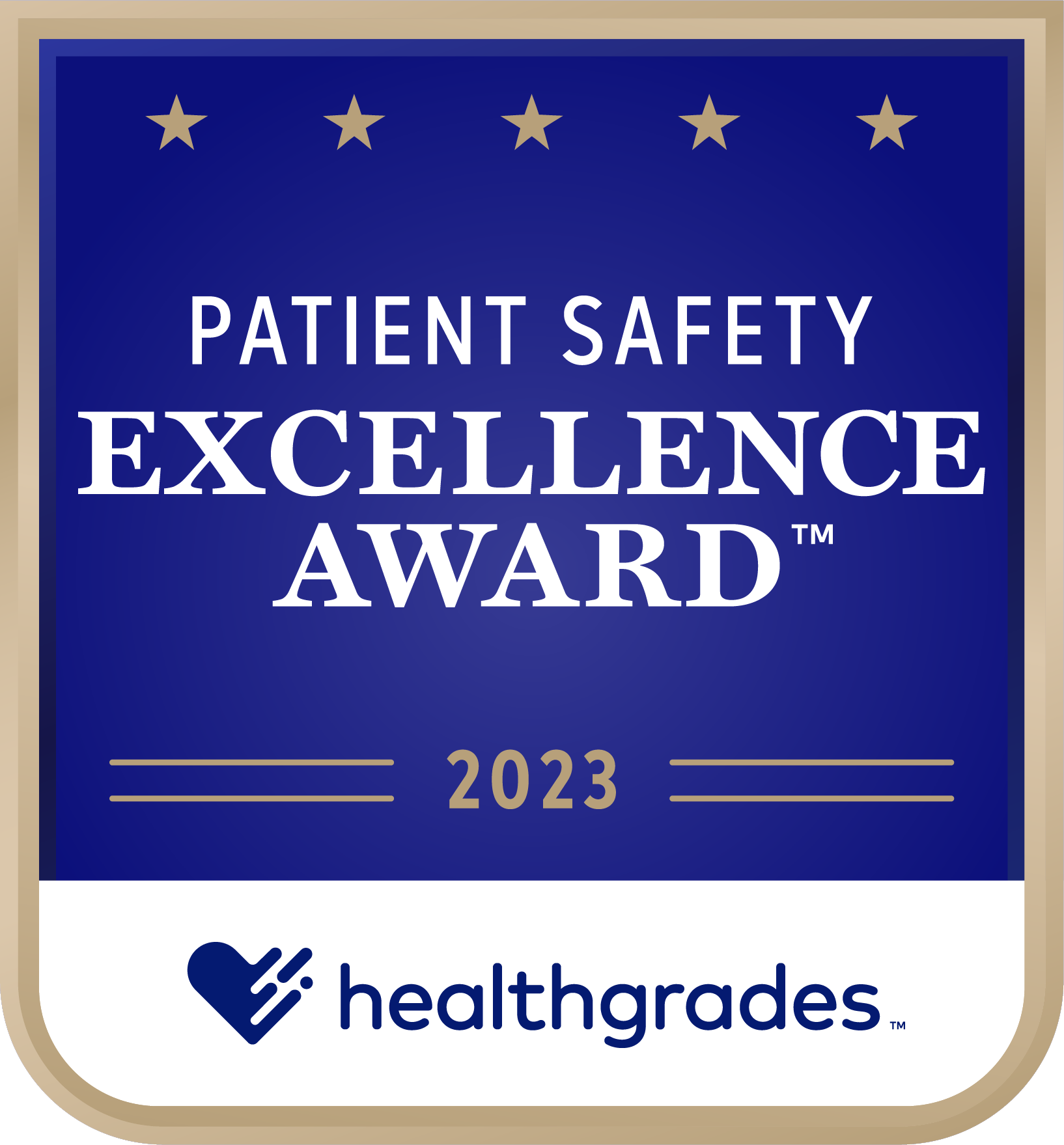 Named Among the Top 10% in the Nation for Patient Safety by Healthgrades® in 2023